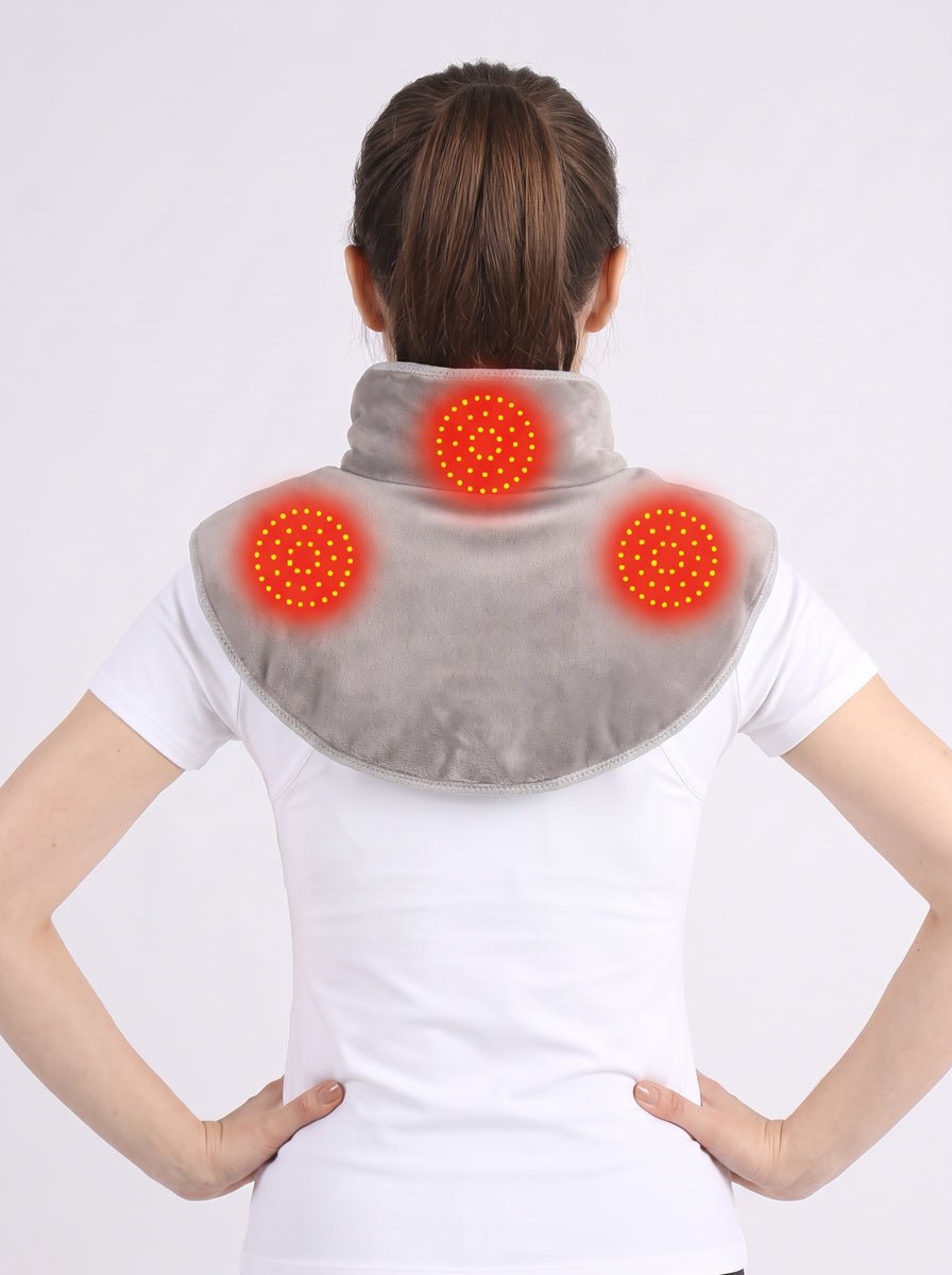 3 area #Grey Heated Neck and Shoulder Wrap