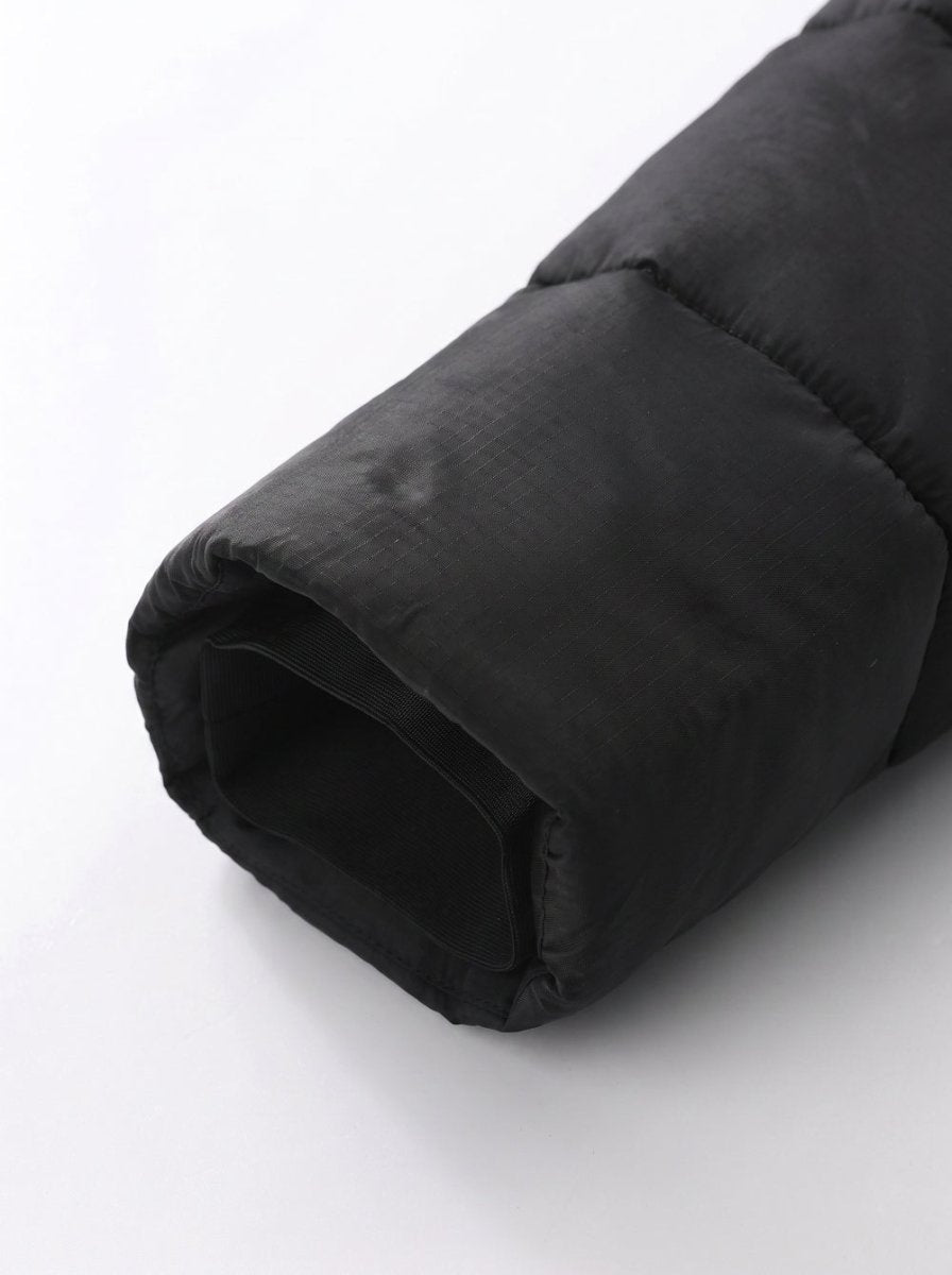 windproof cuff of #Black Heated Padded Jacket