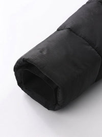 windproof cuff of #Black Heated Padded Jacket