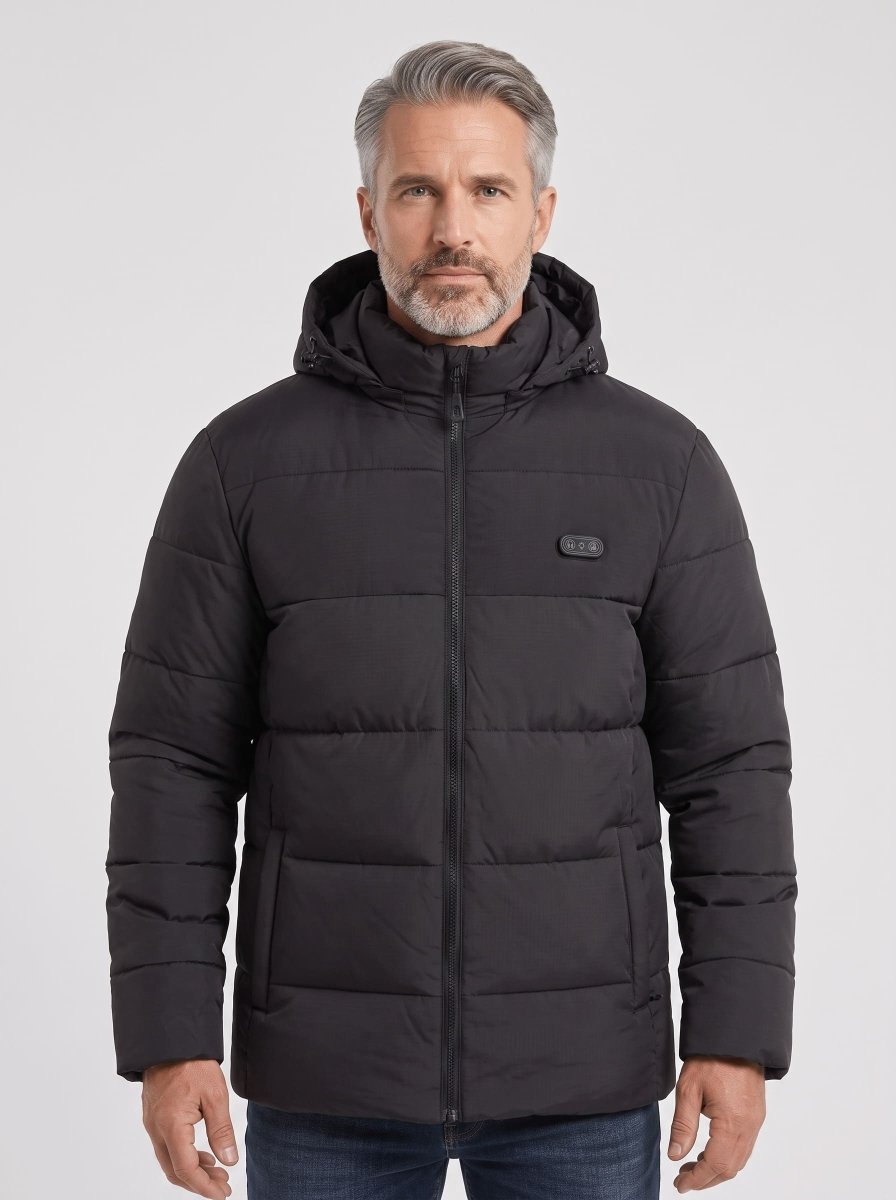 Men's Black Heated Padded Jacket