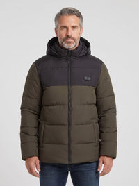 Men's Navy Green Heated Padded Jacket