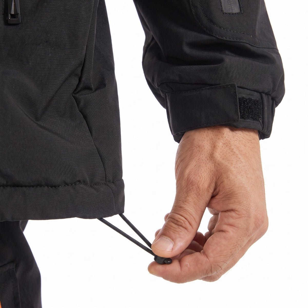 Adjustable drawcord hem