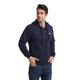 Mens Navy Heated Zip Up Hoodie