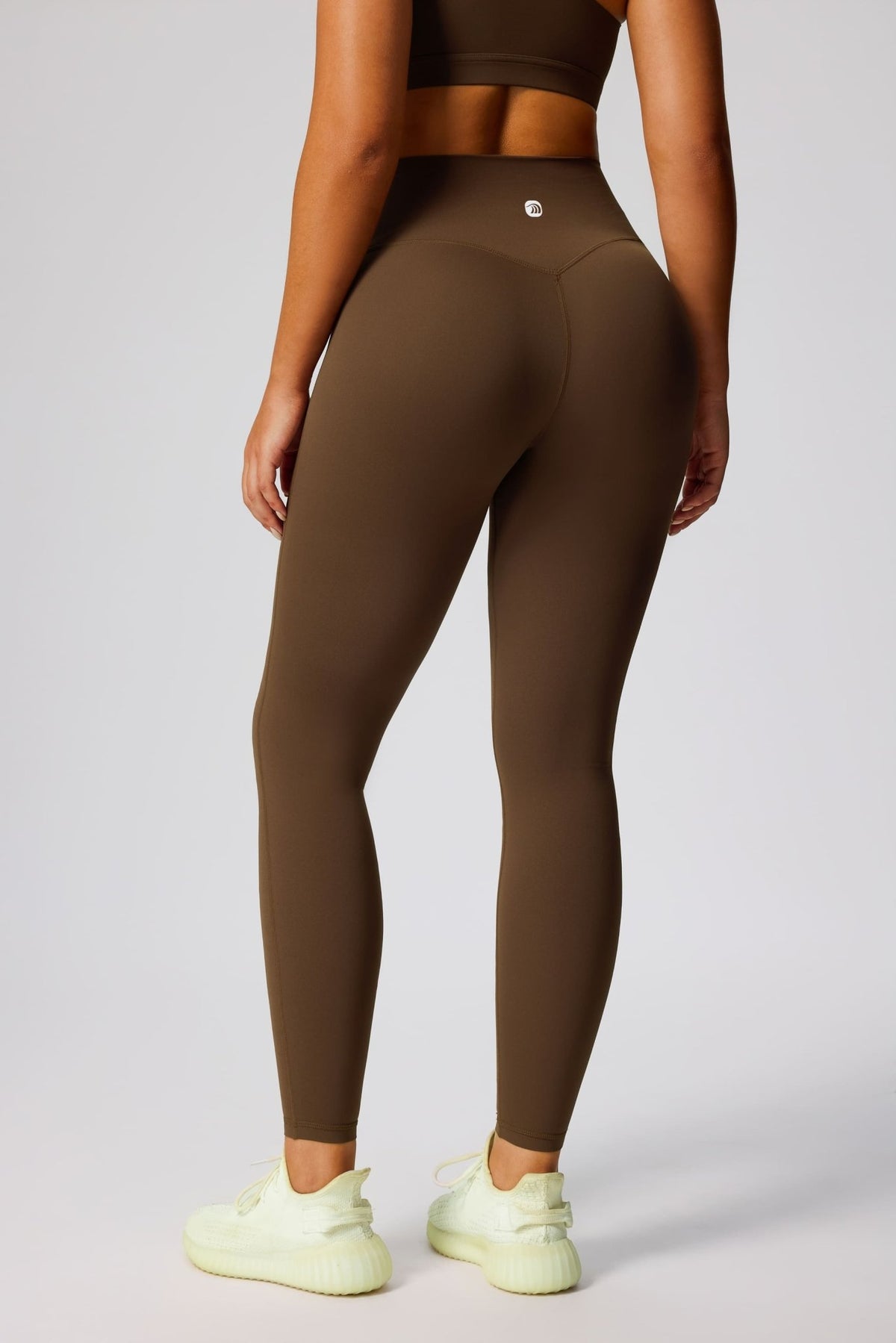 Anniou Brown High Waist Sports Leggings