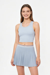 High Waist Pleated Pickleball Skirt