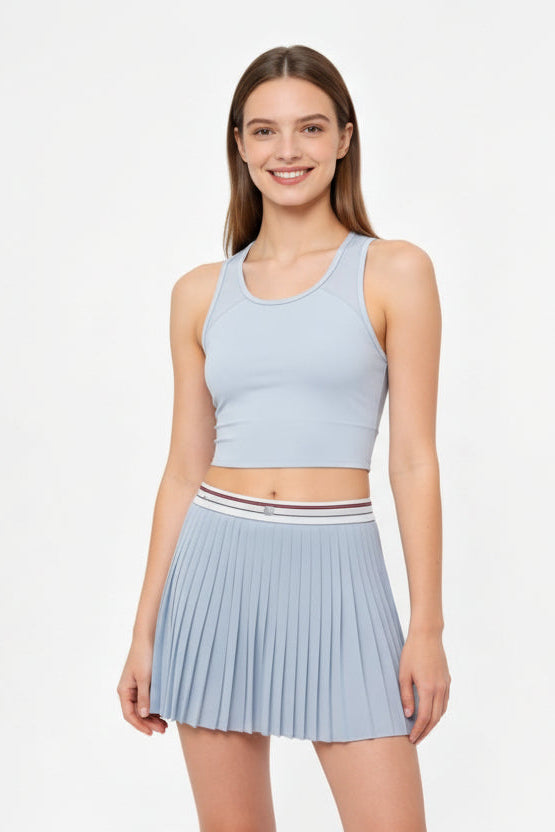 High Waist Pleated Pickleball Skirt