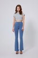 High Waist Straight Flare Jeans