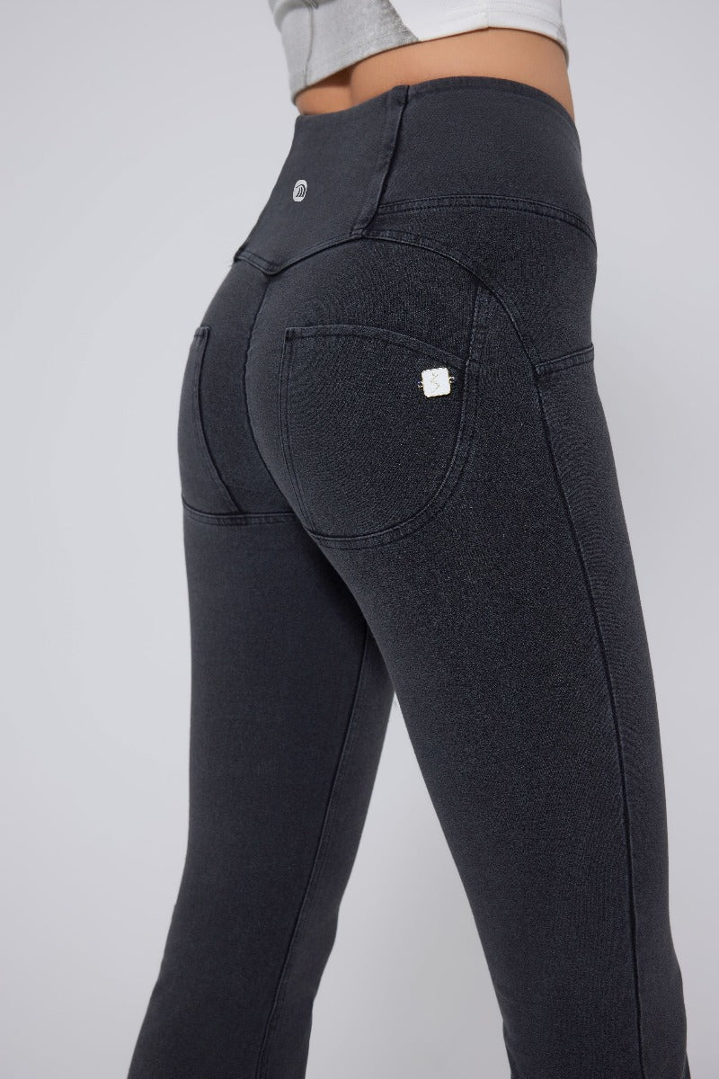 High Waist Straight Flare Jeans