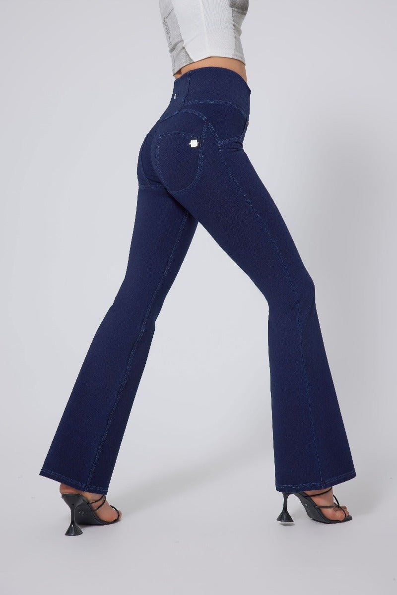 High Waist Straight Flare Jeans