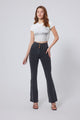 High Waist Straight Flare Jeans