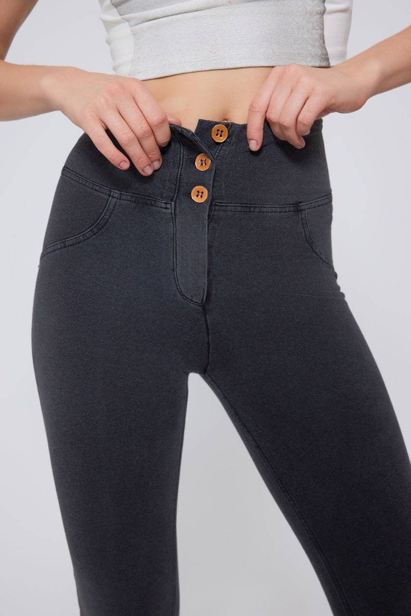 High Waist Straight Flare Jeans