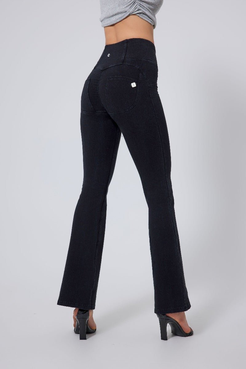 High Waist Straight Flare Jeans