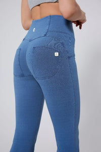 High Waist Straight Flare Jeans