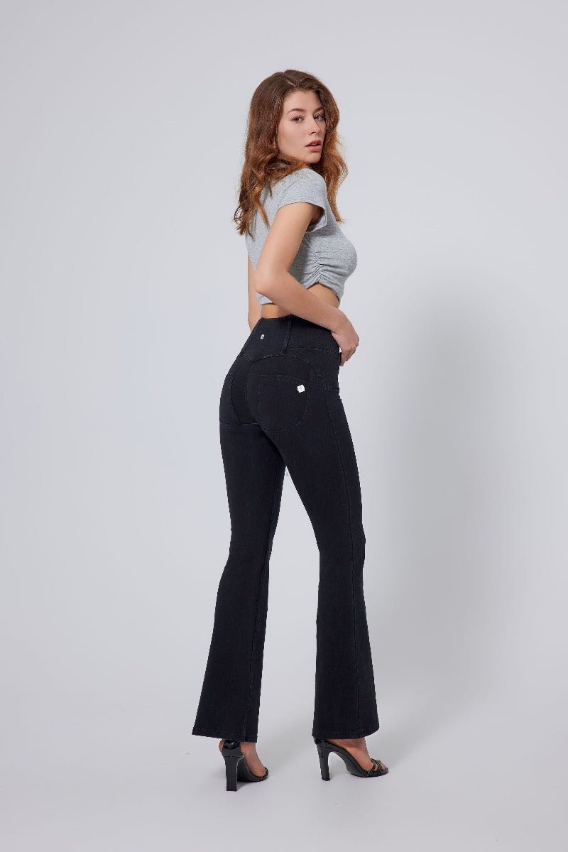 High Waist Straight Flare Jeans