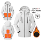 Hooded Softshell Heated Jacket - Sun Protection Clothing
