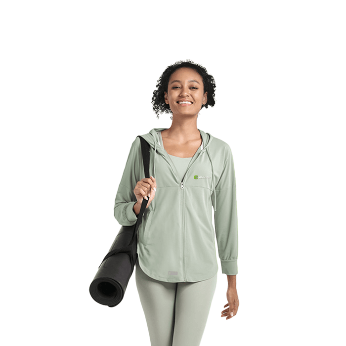 Hooded Zip Up Fitness Top - Sun Protection Clothing