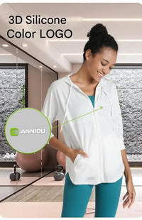 Hooded Zip Up Fitness Top - Sun Protection Clothing