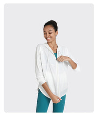 Hooded Zip Up Fitness Top - Sun Protection Clothing