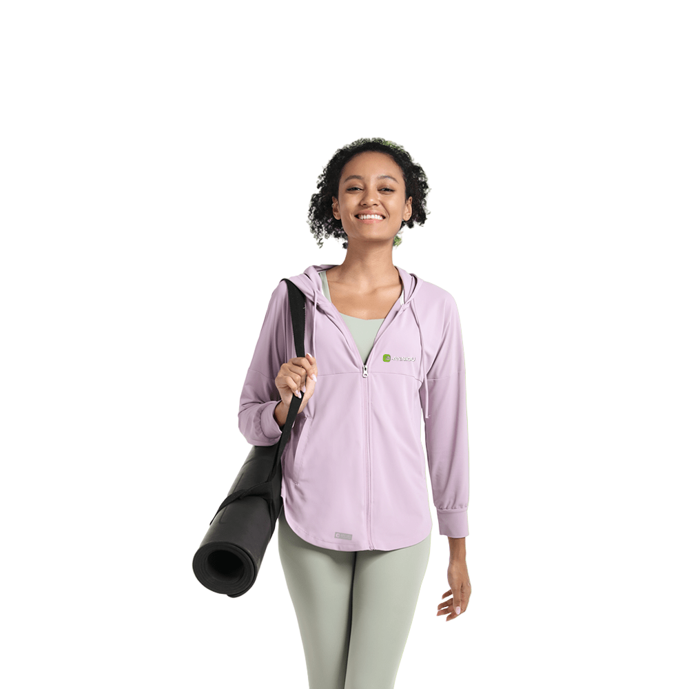 Hooded Zip Up Fitness Top - Sun Protection Clothing