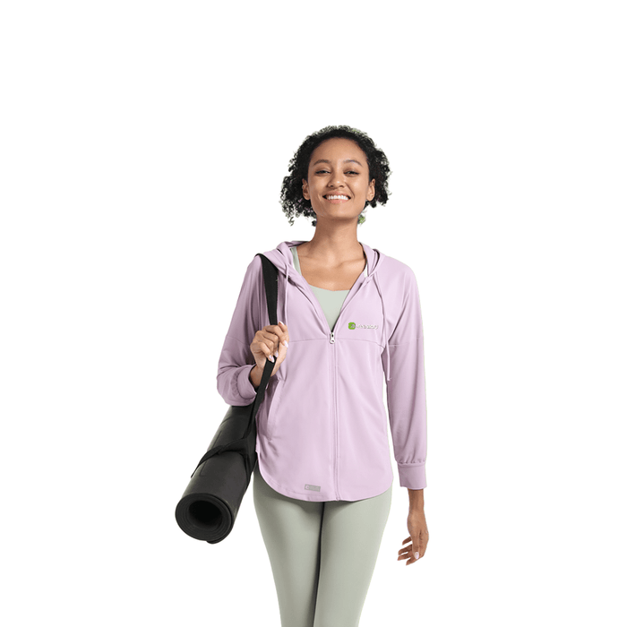 Hooded Zip Up Fitness Top - Sun Protection Clothing