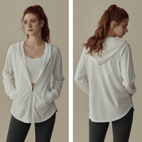 Hooded Fitness Top Front and back view images