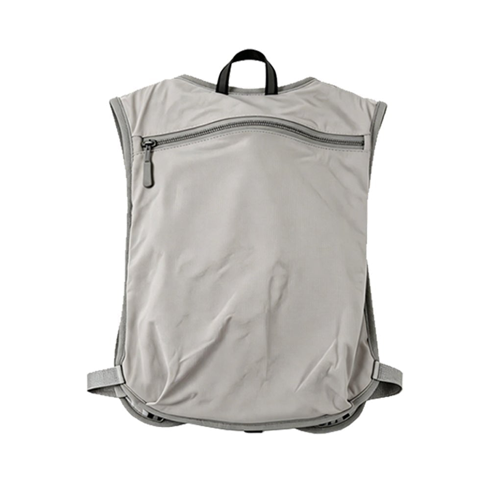 Back of Grey Marathon Hydration Backpack Sports Vest