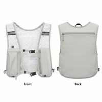 Front and back of a hiking backpack