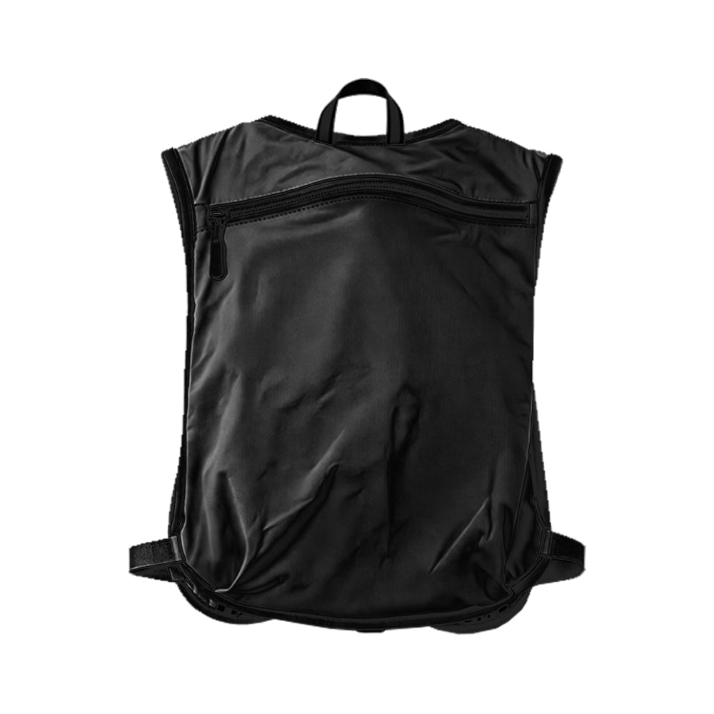 Back of Black Marathon Hydration Backpack Sports Vest