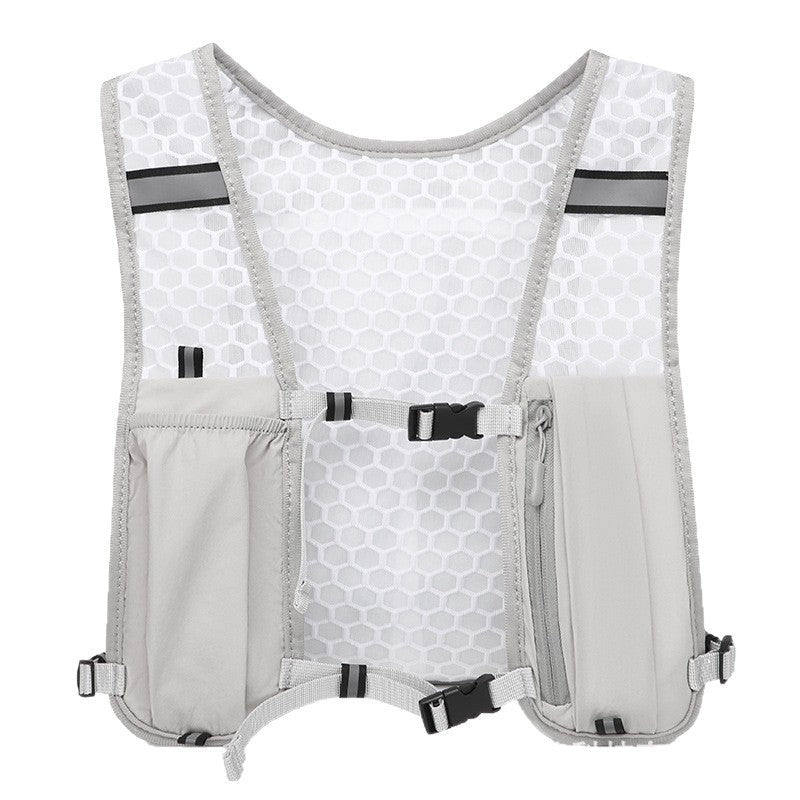 Grey Marathon Hydration Backpack Sports Vest