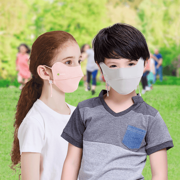 Kids Eye Corner UV Protection Mask light gray and pink