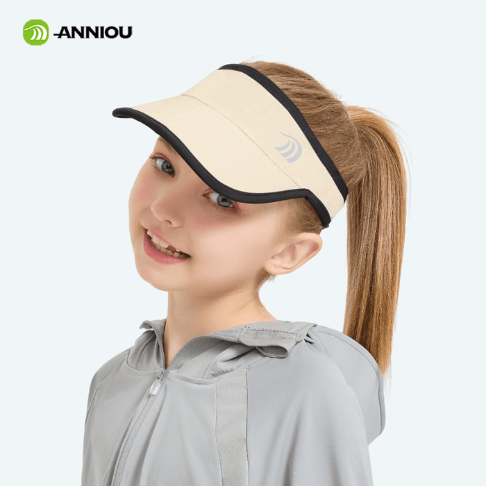 Kids Beige UPF 50+ Sun Visor by Anniou