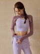 Purple Knitted Sports Bolero Pullover UPF 50+