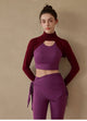 Burgundy Knitted Sports Bolero Pullover UPF 50+