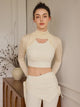 Apricot Knitted Sports Bolero Pullover UPF 50+
