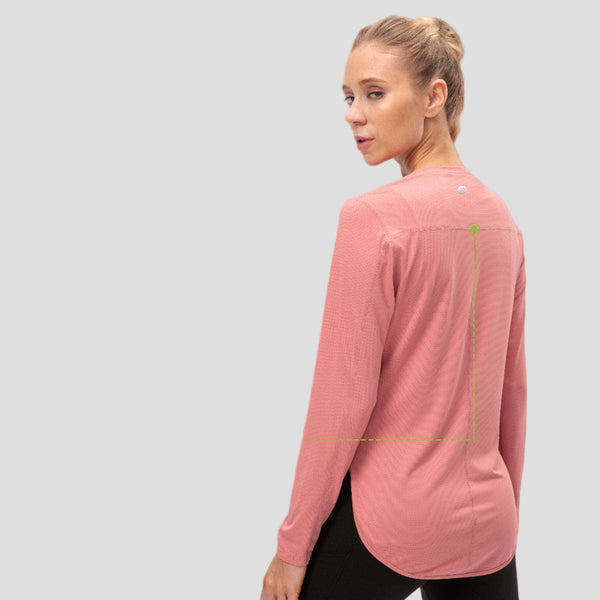 womens sun protection Long Sleeve Shirt in red