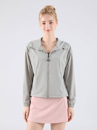 greygreen Lightweight Hooded Athletic Jacket UPF 50+