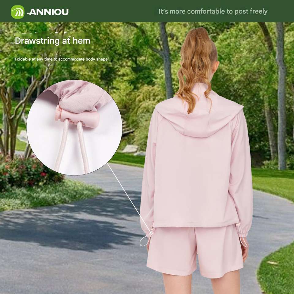 Lightweight Hooded Athletic Jacket UPF 50+ - Sun Protection Clothing