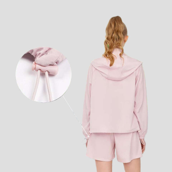 Light Pink Hooded Jacket Uv 