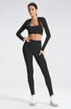 Black Lightweight Yoga Bolero with shorts UPF 50+