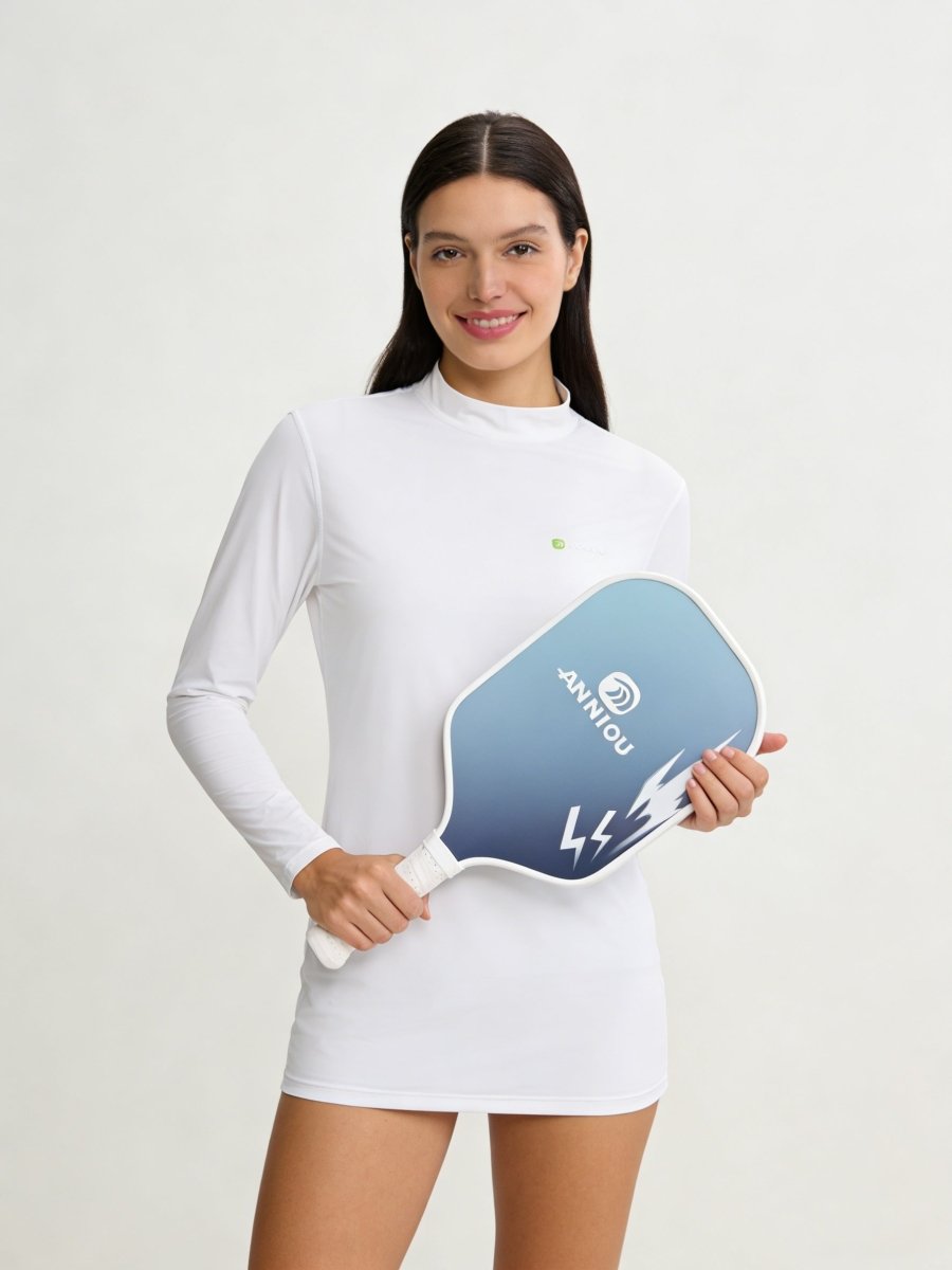 Women's White Long Sleeve Golf T-Shirt UPF 50+