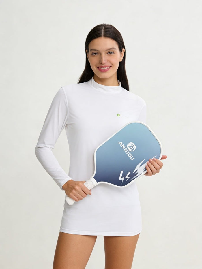 Women's White Long Sleeve Golf T-Shirt UPF 50+
