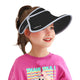 Kids black Long Visor UV Sun Protection Hat 
