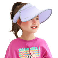 Kids light purple Long Visor UV Sun Protection Hat 