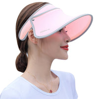 Women's pink Long Visor Sun Protection Hat by Anniou