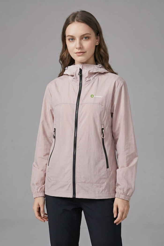 womens Light Pink Loose Fit Jacket UPF 100+