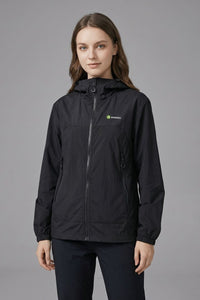 womens black Loose Fit Jacket UPF 100+
