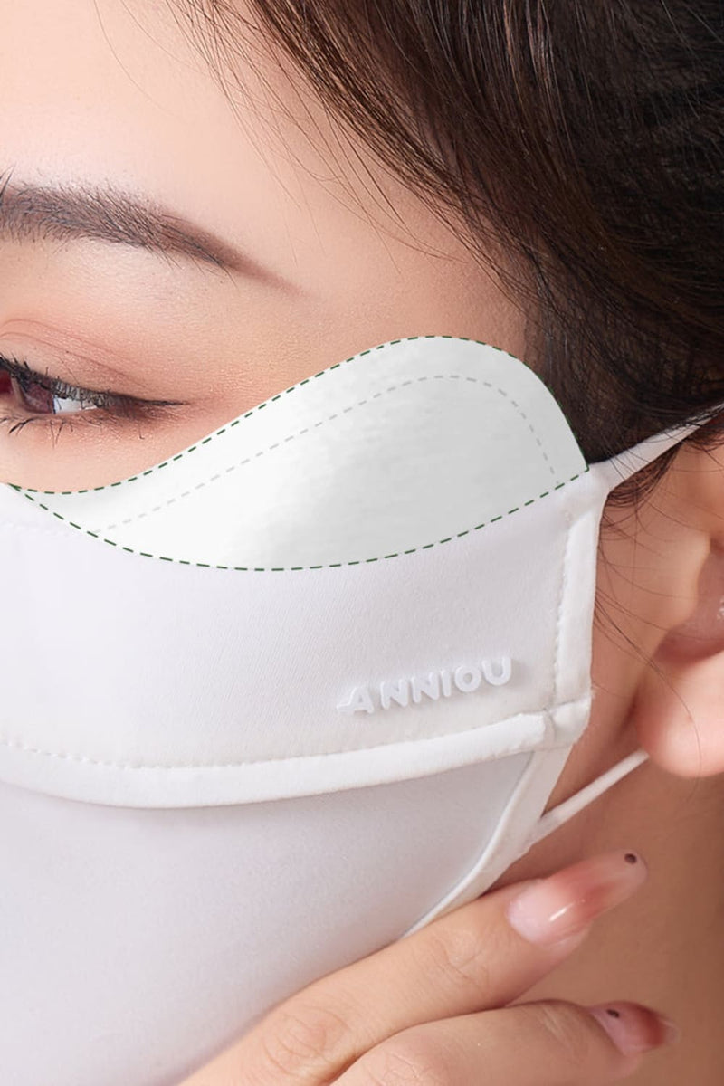 black Lycra UV Face Mask by Anniou