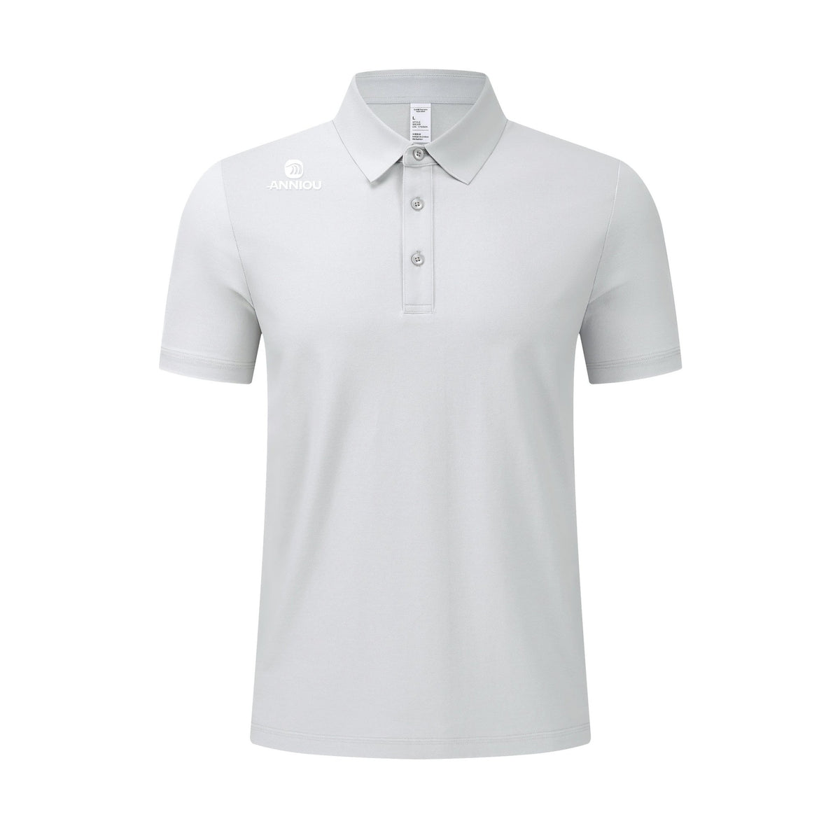 Light Gray Men Golf Polo Shirt UPF 50+