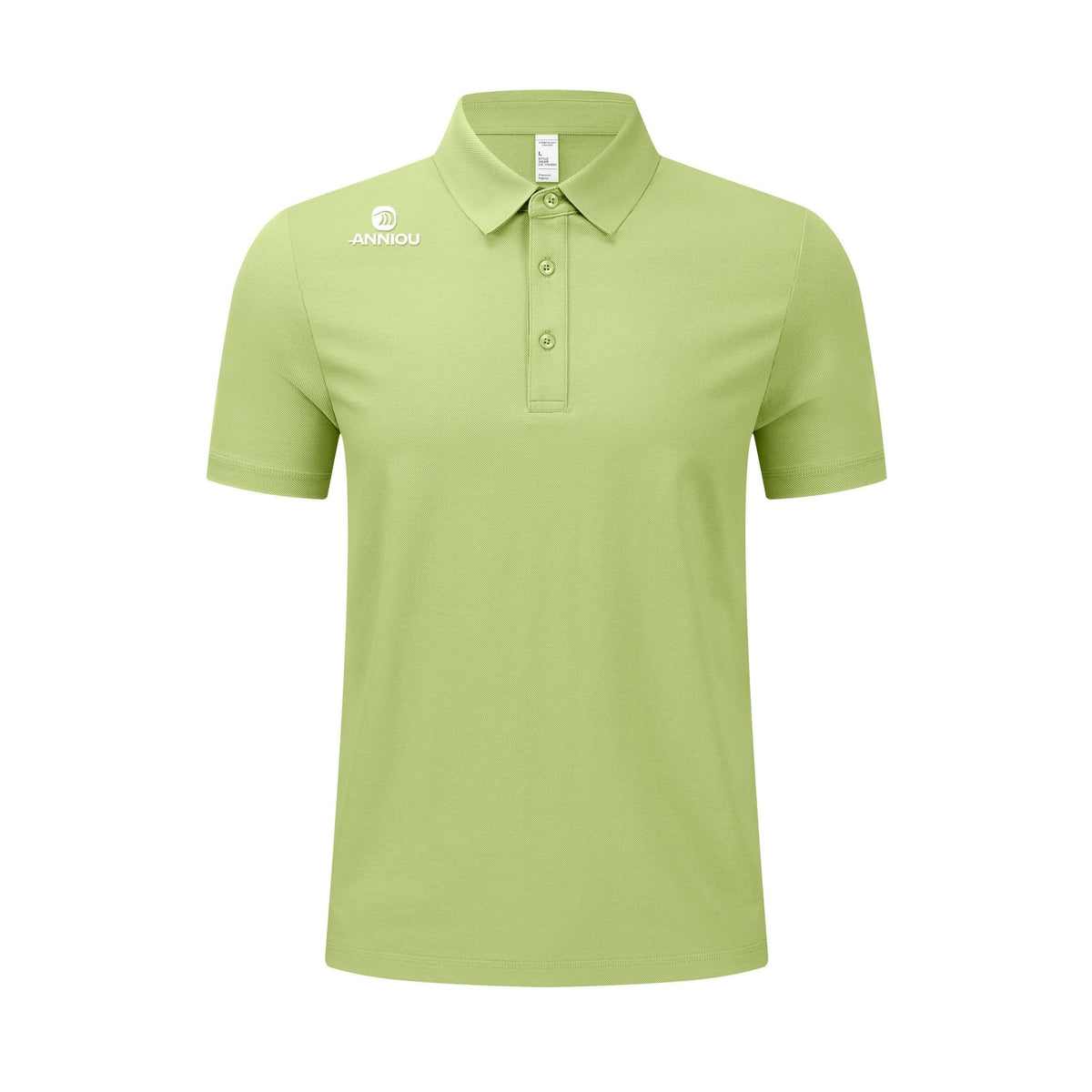 Men's apple green and coral powder Golf Polo Shirt UPF 50+