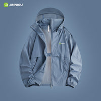 Blue Hooded Full Zip Top UPF 100+